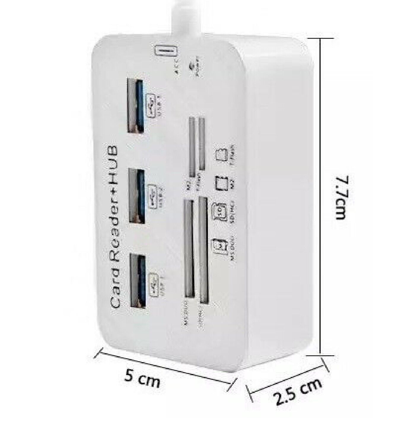 Sunvision 3-Port USB 3.0 Hub with 4-in-1 MS/SD/M2/TF Memory Card Reader - Fresh Stock Dated February 2026