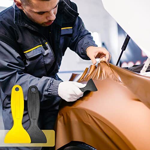 8PCS Plastic Putty Knife, Flexible Plastic Paint Scraper, Resin Scraper Tool - Fresh Stock Dated February 2026