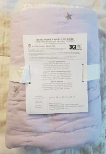 Pottery Barn Kids Rainbow Unicorn Pillow Sham - Fresh Stock Dated December 2025