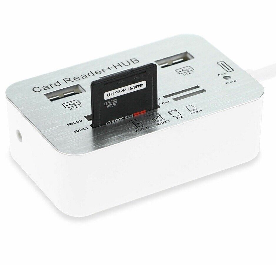Sunvision 3-Port USB 3.0 Hub with 4-in-1 MS/SD/M2/TF Memory Card Reader - Fresh Stock Dated February 2026