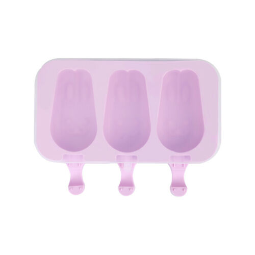 Ice Cream Maker Frozen Lolly Pop Popsicle Mold Silicone Tray With Lid &50 Stick - Fresh Stock Dated February 2026