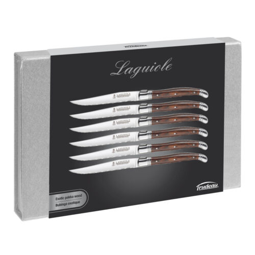 Trudeau Laguiole Steak Knives Set of 6 - Fresh Stock Dated December 2025