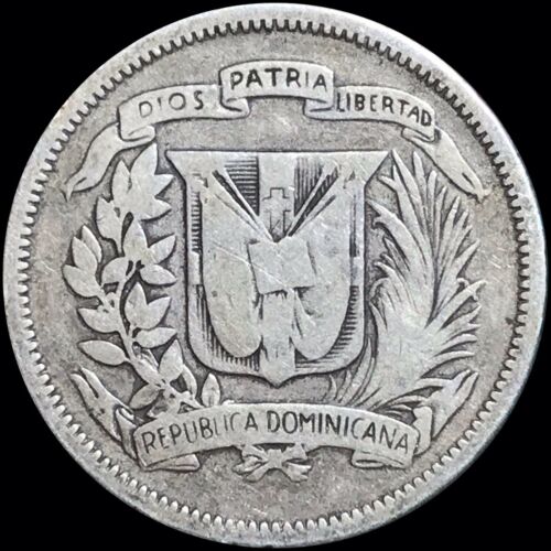 1942 Dominican Republic 25 Centavos KM #20 Foreign Silver Coin - Fresh Stock Dated February 2026