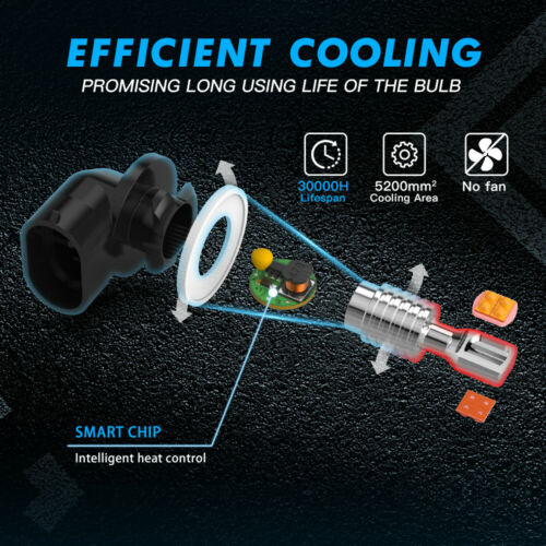 2x 881 80W Fog Light LED Bulbs For Harley FLHTC Electra Glide Classic 2007-2013 - Fresh Stock Dated February 2026