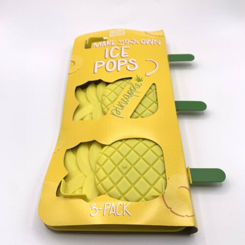 2 Packs Of Cool Gear Make Your Own Ice Pops Pineapple Mold - Fresh Stock Dated February 2026