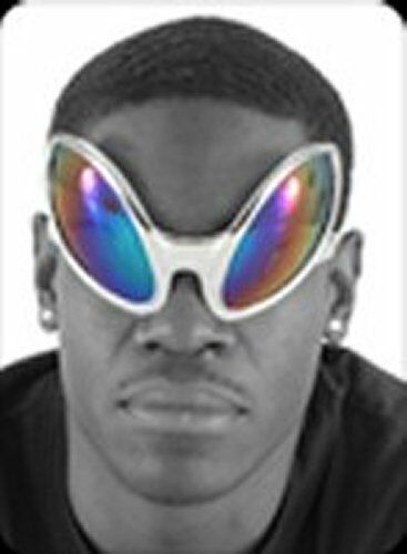 Close Encounter Alien Costume Glasses Sunglasses Silver UFO Mirrored Rainbow Bug - Fresh Stock Dated December 2025