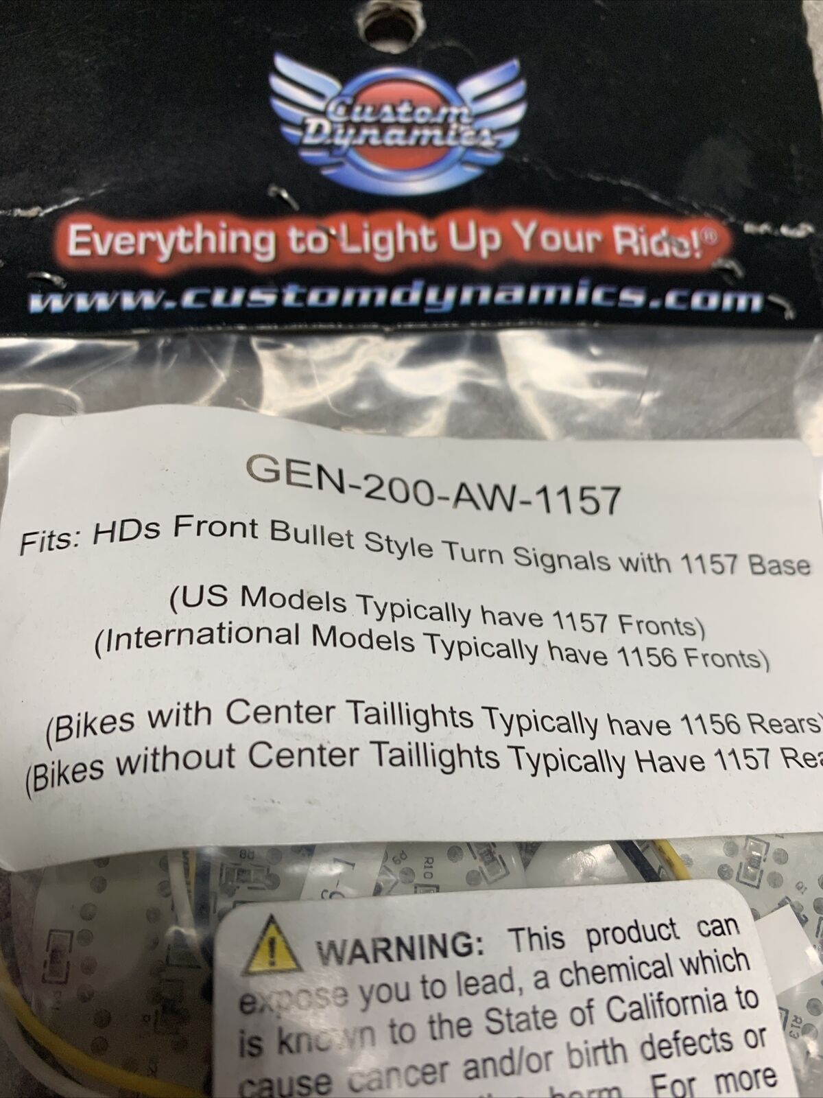 Front Dynamic Ringz™ LED Turn Signal Insert 2040-1077 - Fresh Stock Dated February 2026