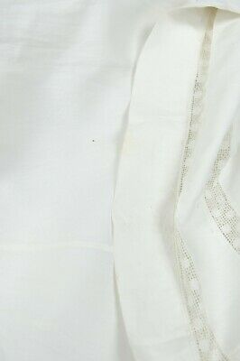 Vintage 1900s Edwardian White Cotton High Waist Sheer Crochet Lace Under Skirt - Fresh Stock Dated December 2025
