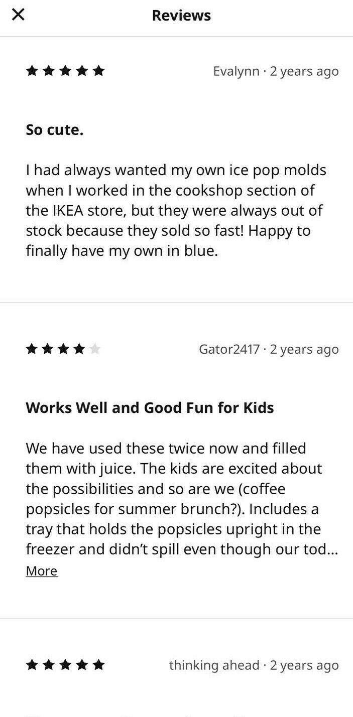 Ikea Chosigt Ice Pop Popsicle Maker Mold  Frozen Fruit  Juice Smoothie NO BPA - Fresh Stock Dated December 2025