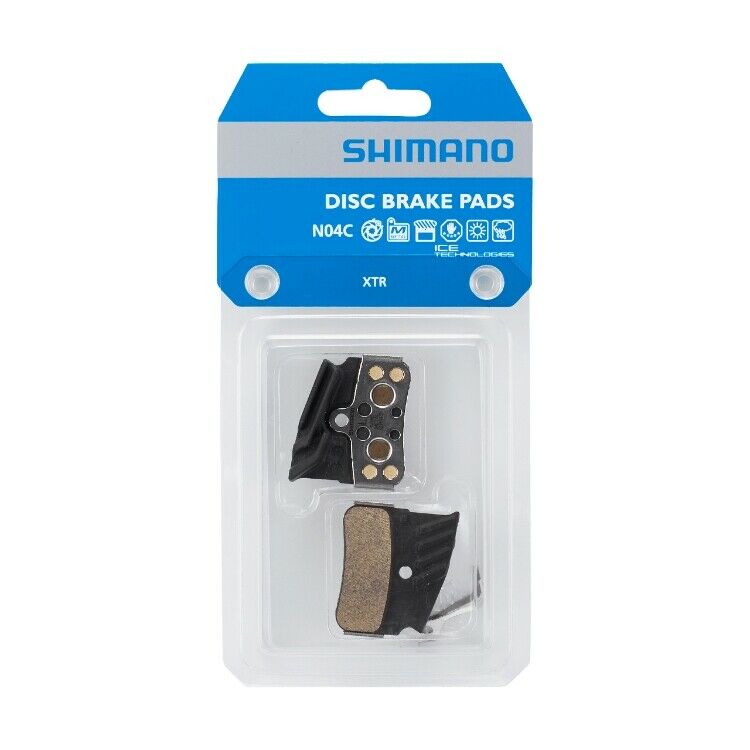 Shimano XTR N04C Metal Disc Brake Pads (XTR M9100, DEORE XT M8100, SLX M7100) - Fresh Stock Dated February 2026