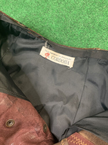 VINTAGE 70s Patchwork BOHO SUEDE SKIRT BROWN SIZE SMALL HIPPY WOODSTOCK - Fresh Stock Dated February 2026