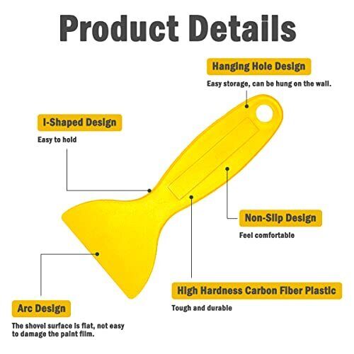 8PCS Plastic Putty Knife, Flexible Plastic Paint Scraper, Resin Scraper Tool - Fresh Stock Dated February 2026