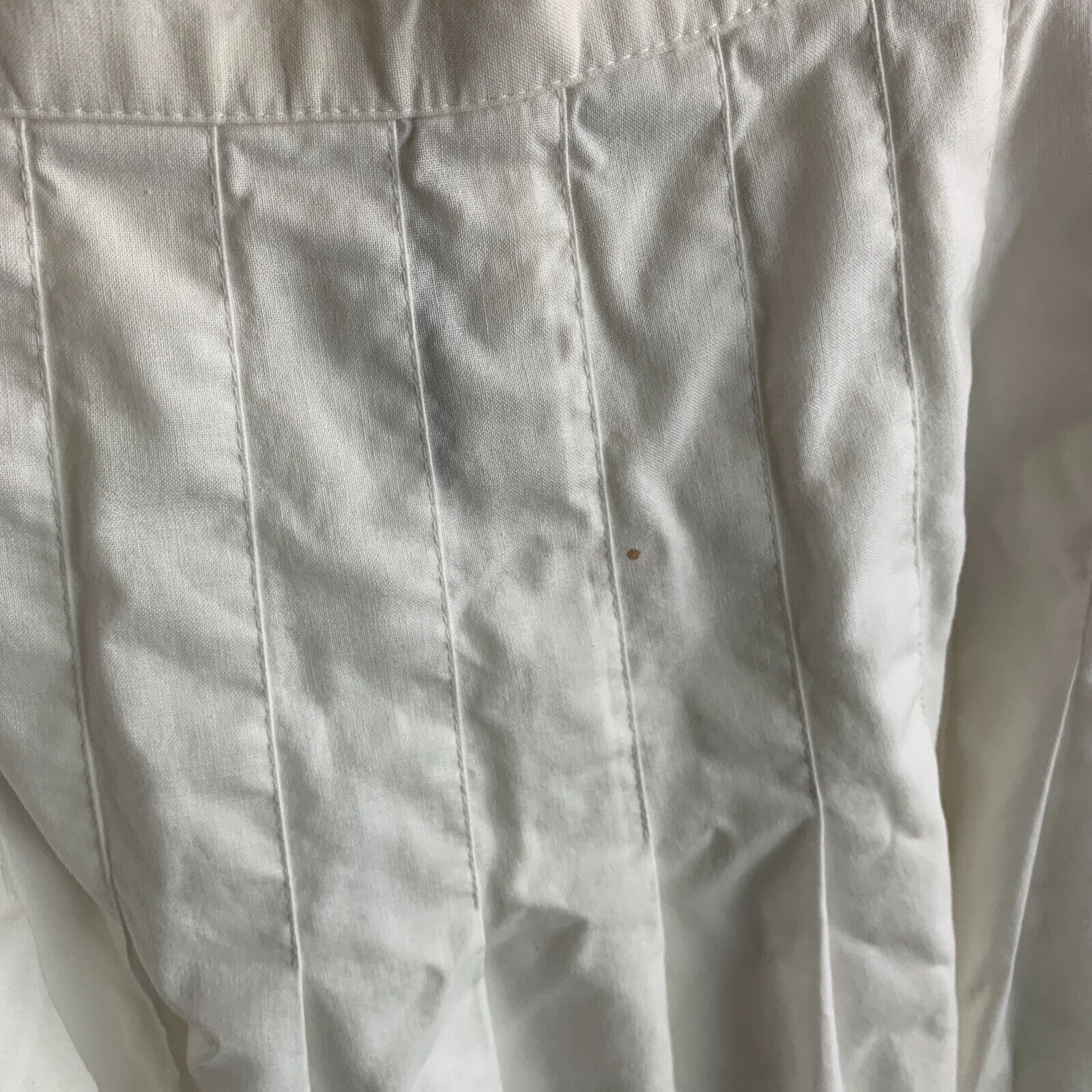 Vintage Womens 12 Laura Ashley Pleated Skirt White High Waisted Long School - Fresh Stock Dated March 2026