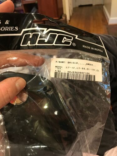 NOS HJC LIGHT SMOKE FACE SHIELD HJ-03 07-902 LT-12 LT-20 CL-12Y CL-14Y - Fresh Stock Dated December 2025
