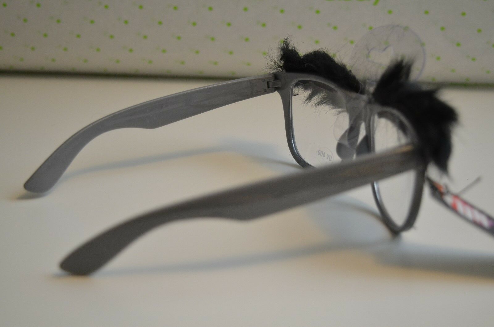 Lot of 4 Fun Shades Gray Classic Novelty Disguise Glasses With Eyebrows, UV 400 - Fresh Stock Dated February 2026