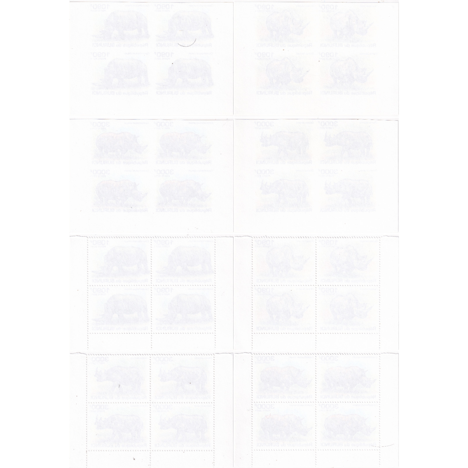 Burundi 2011 - Fauna - Rhinoceros - Mint/NH - Fresh Stock Dated December 2025