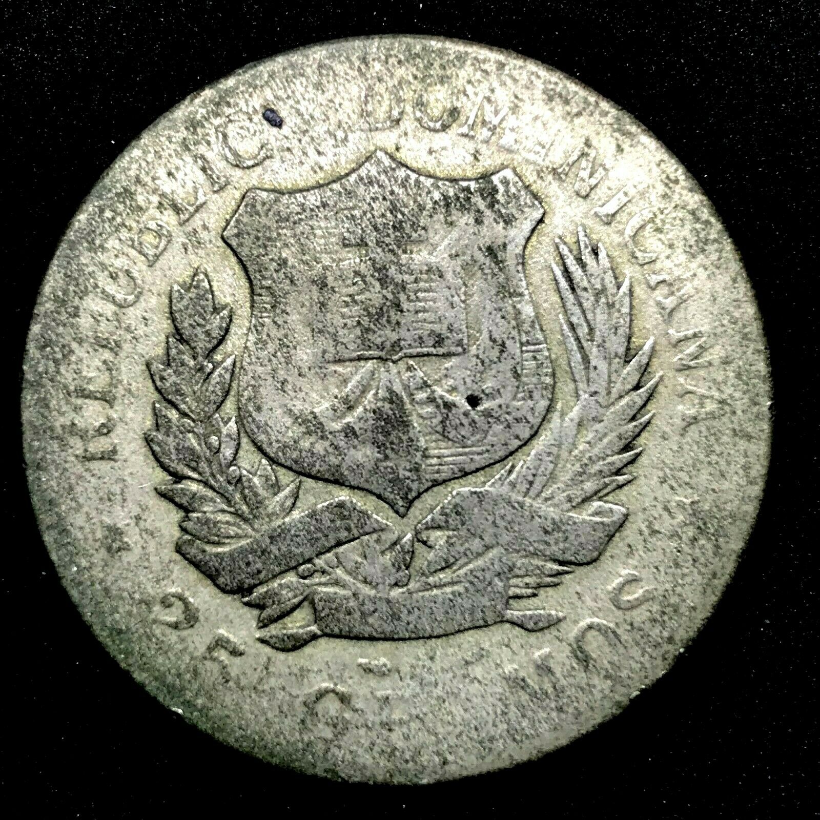 1897-A Dominican Republic 1 Peso 25 Grams Silver Coin- Rare. KM #16. - Fresh Stock Dated December 2025