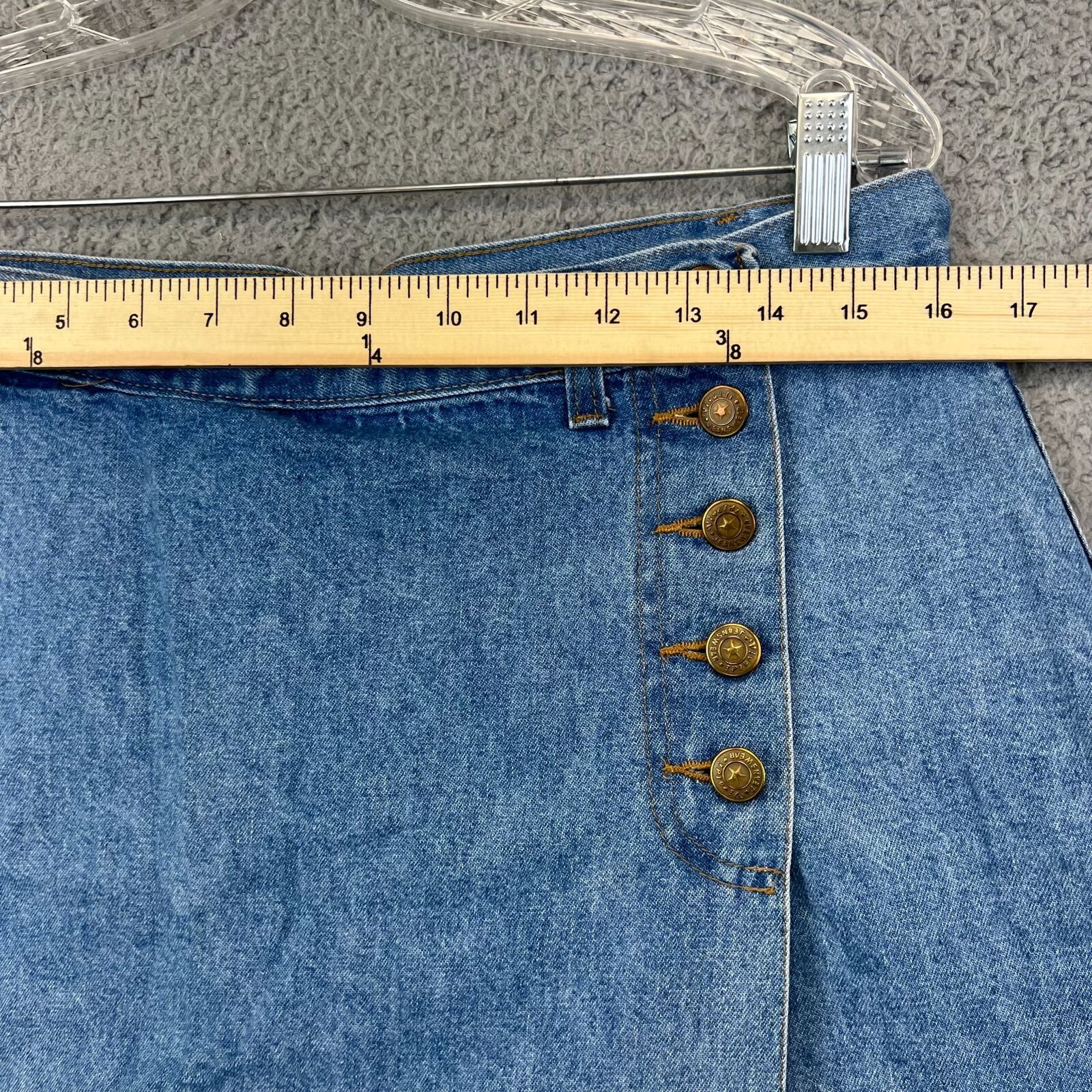 Vintage Vivaldi Jeanswear Denim Jean Skirt Wrap Front Skort Size 16 - Fresh Stock Dated March 2026