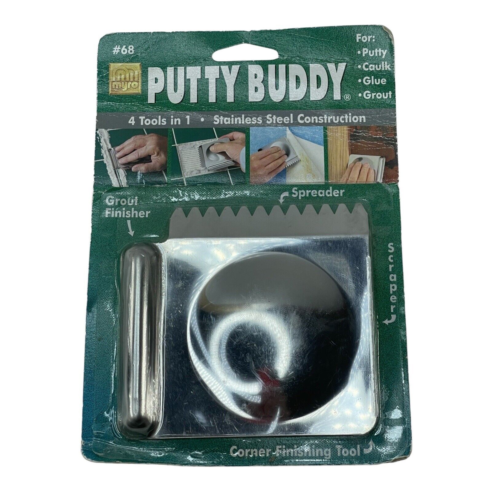 Putty Buddy 4 in 1 Tool Grout Finisher Spreader Scraper Corner Finishing Tool - Fresh Stock Dated February 2026