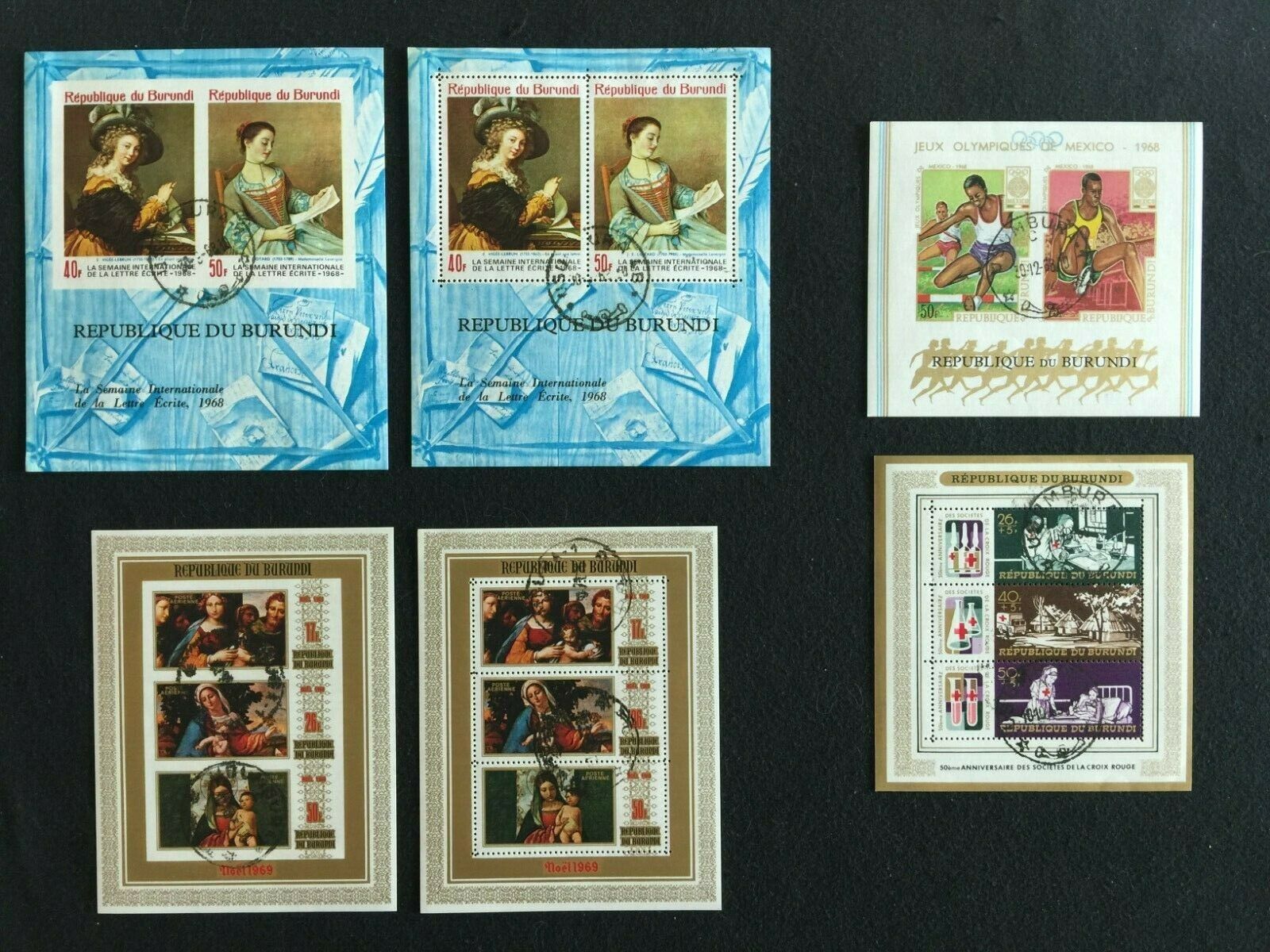 TCStamps Wow! 17 Burundi Souvenir Stamp Sheets + Stamps +w/ Imperf  #722 - Fresh Stock Dated December 2025