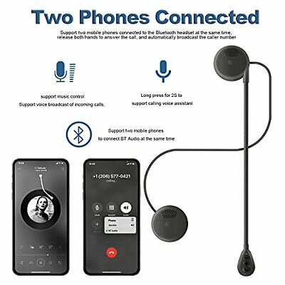 YOVDA Bluetooth Helmet Headset Ultra Thin 0.27 Inch Motorcycle Sports Headset... - Fresh Stock Dated February 2026