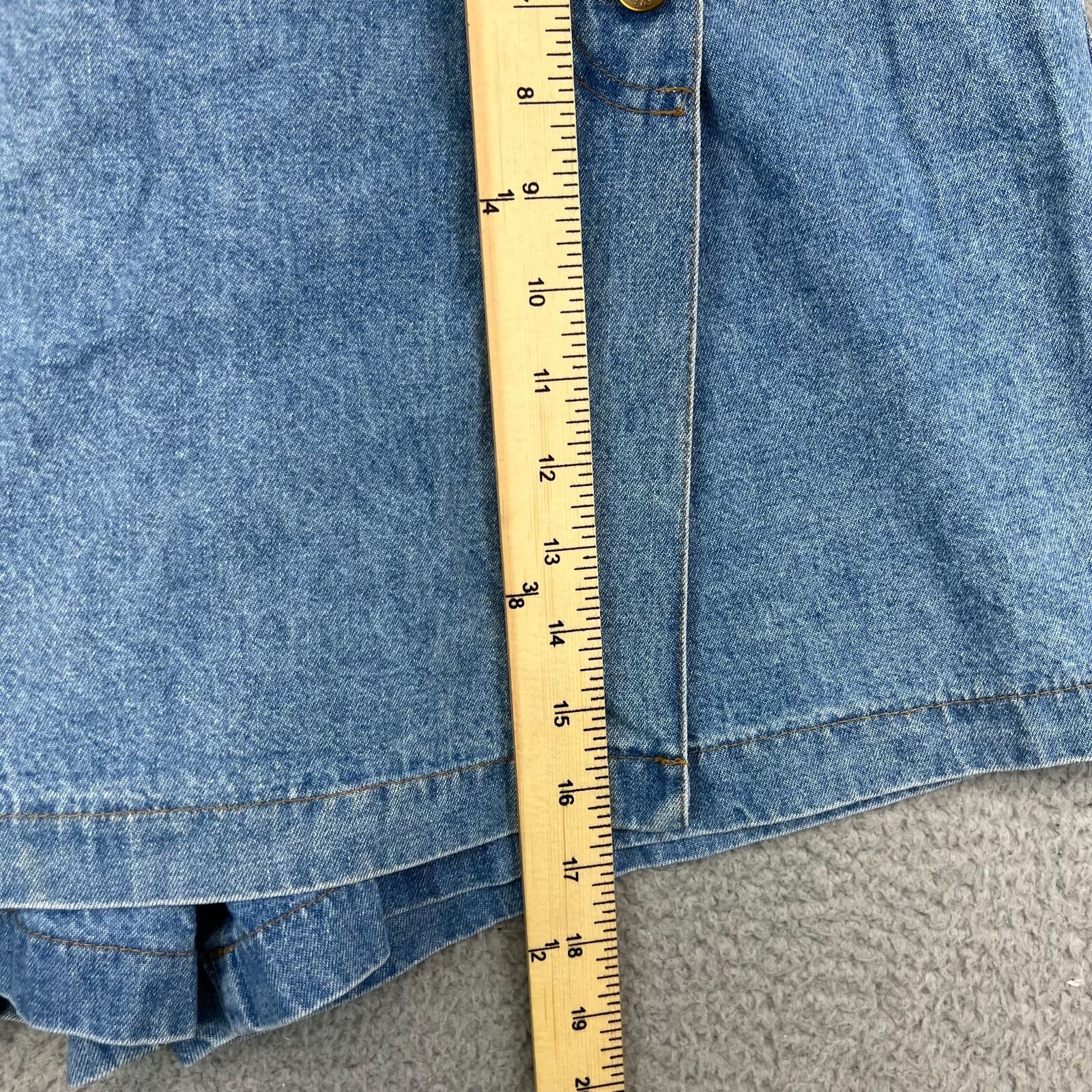 Vintage Vivaldi Jeanswear Denim Jean Skirt Wrap Front Skort Size 16 - Fresh Stock Dated March 2026