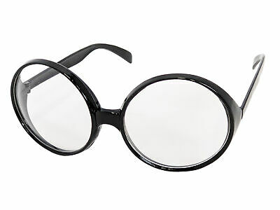 Big Round Glasses Costume Accessory Prop Fake Giant Circle Black Frames Adult - Fresh Stock Dated December 2025