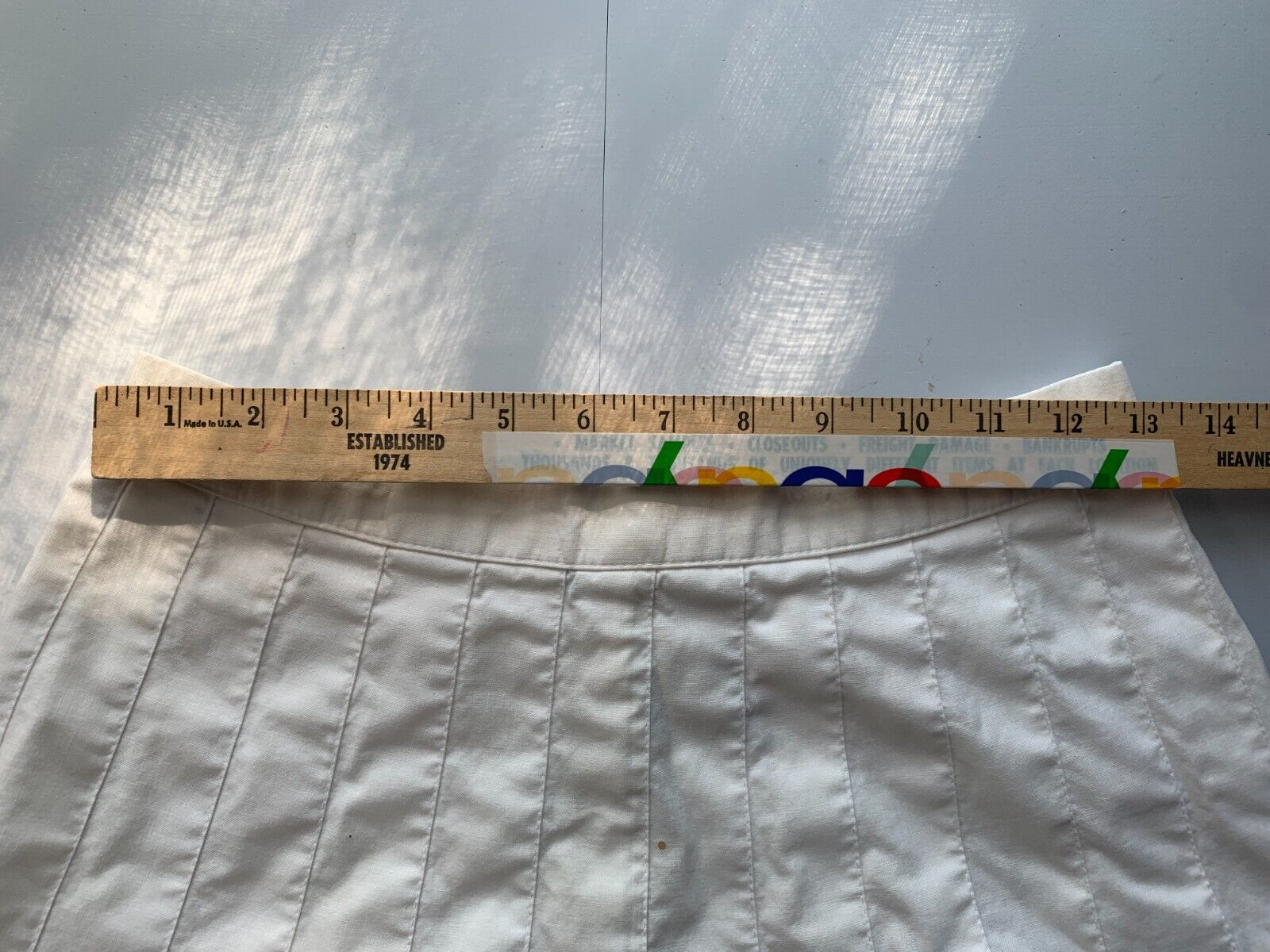 Vintage Womens 12 Laura Ashley Pleated Skirt White High Waisted Long School - Fresh Stock Dated March 2026