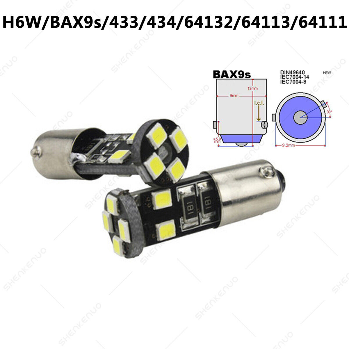 For Honda Goldwing GL1200L Limited 1985 - 2X 12929 LED Parking Light Bulbs White - Fresh Stock Dated February 2026