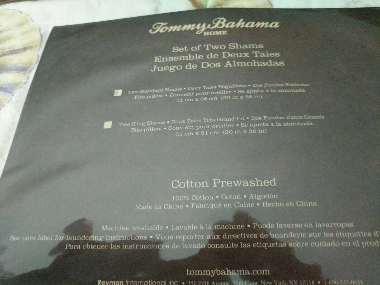 TWO Tommy Bahama Kemps Bay Standard Shams Seashell Cotton 20 x 26 nwt - Fresh Stock Dated December 2025