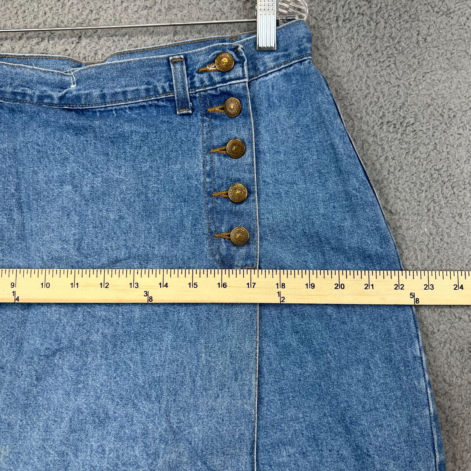 Vintage Vivaldi Jeanswear Denim Jean Skirt Wrap Front Skort Size 16 - Fresh Stock Dated March 2026