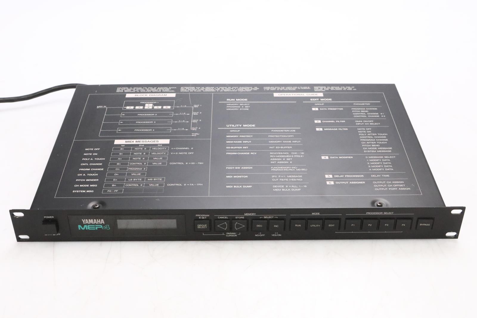 Yamaha MEP4 MIDI Event Processor w/ Owner's Manual & Example Book #45870 - Fresh Stock Dated February 2026