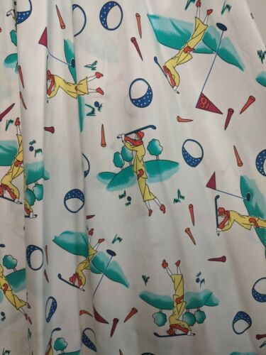 Vintage Women's A Line Swing Skirt Button Front Golf Print Size 10 - Fresh Stock Dated February 2026