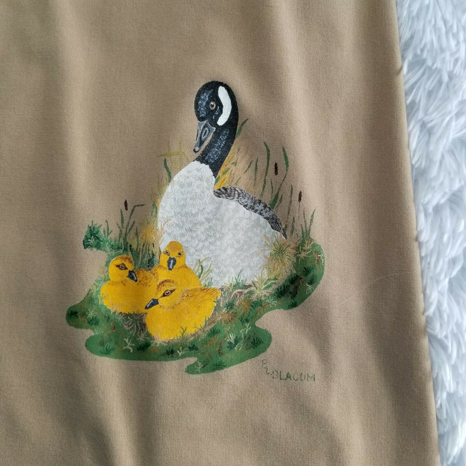 Vintage Women's Hand Painted Wrap Around Skirt Small Canadian Geese Fall Print - Fresh Stock Dated March 2026