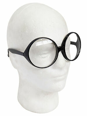 Big Round Glasses Costume Accessory Prop Fake Giant Circle Black Frames Adult - Fresh Stock Dated December 2025