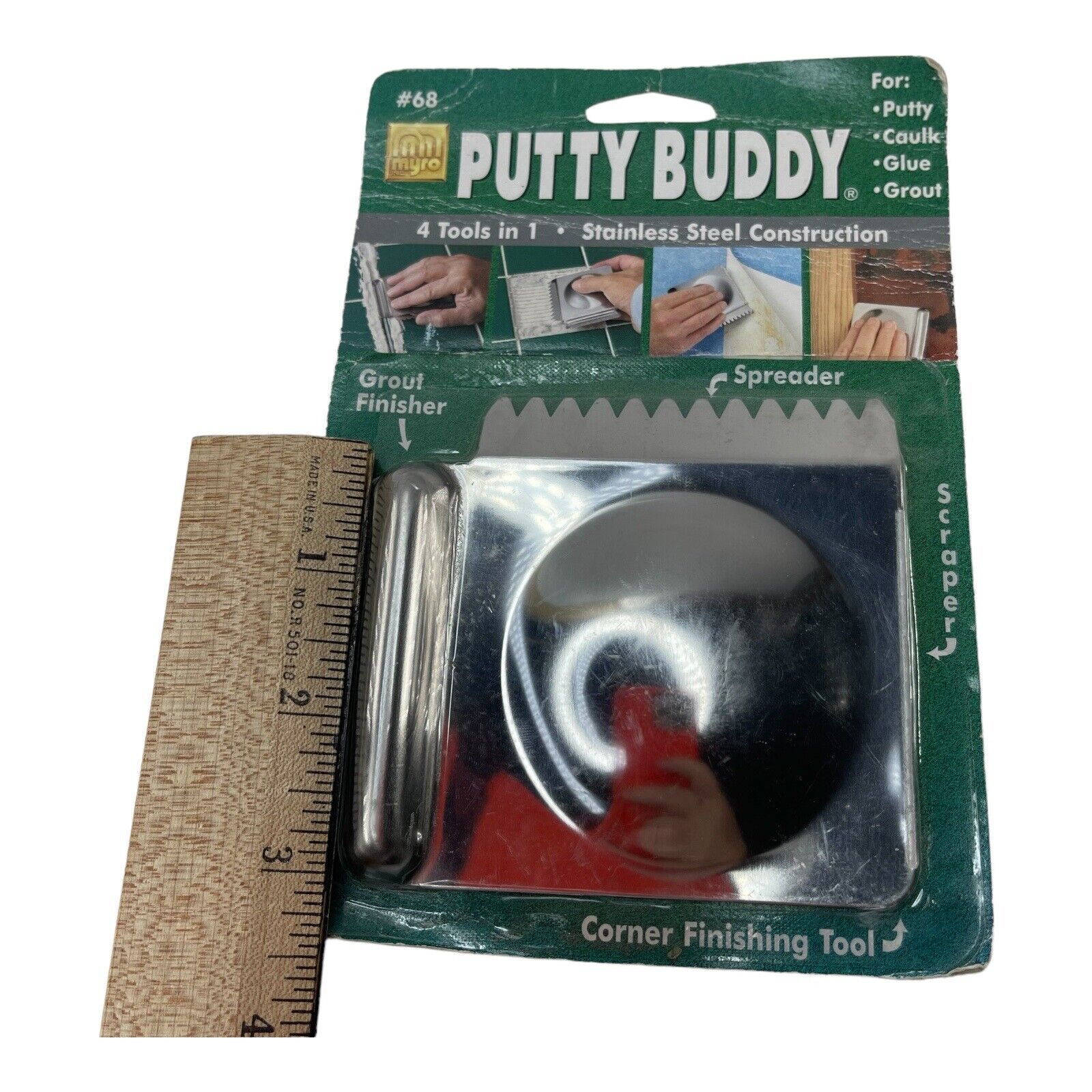 Putty Buddy 4 in 1 Tool Grout Finisher Spreader Scraper Corner Finishing Tool - Fresh Stock Dated February 2026