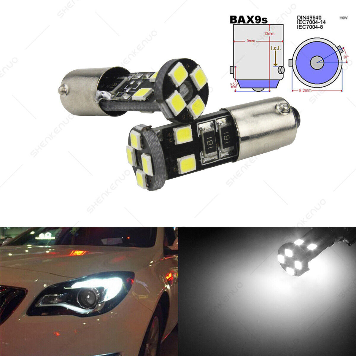 For Honda Goldwing GL1200L Limited 1985 - 2X 12929 LED Parking Light Bulbs White - Fresh Stock Dated February 2026