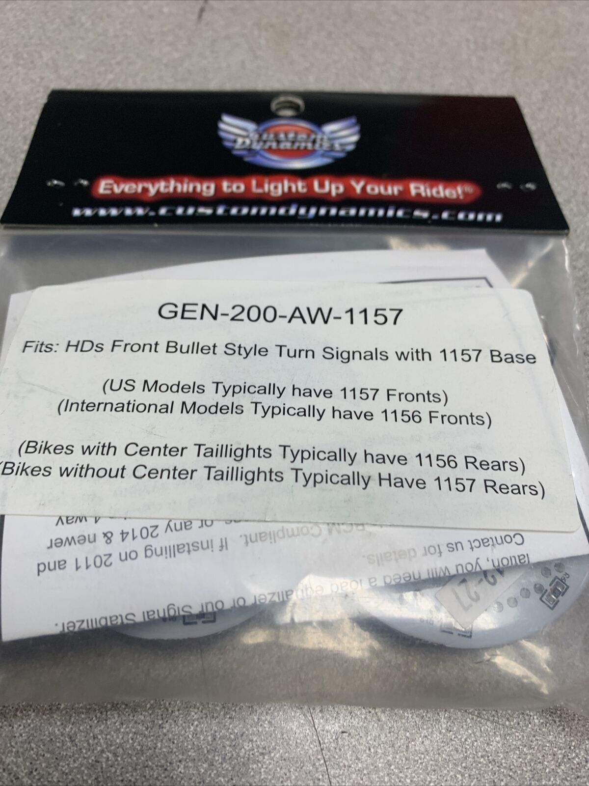 Front Dynamic Ringz™ LED Turn Signal Insert 2040-1077 - Fresh Stock Dated February 2026