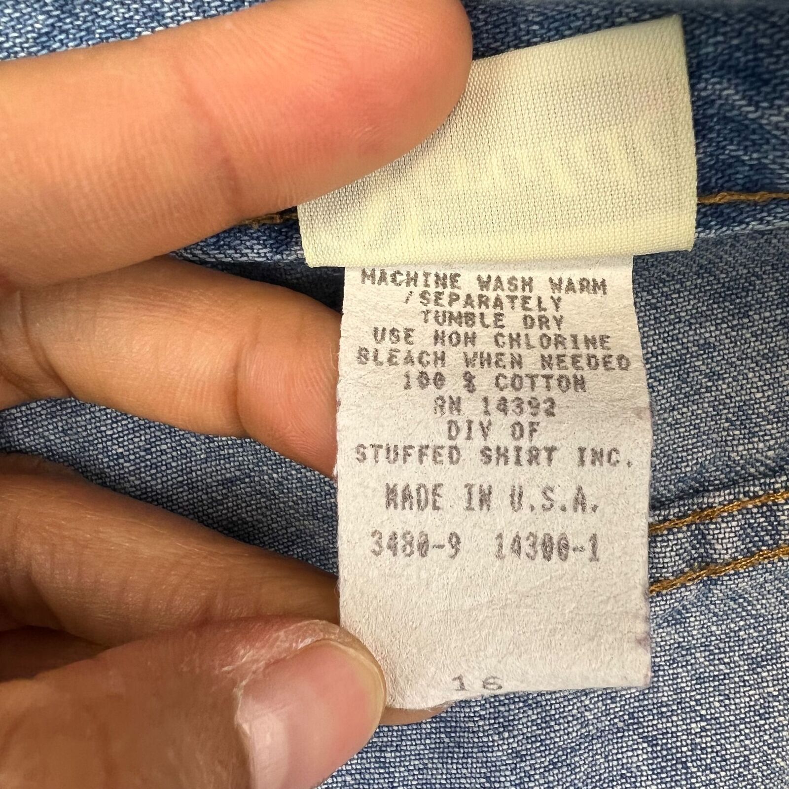 Vintage Vivaldi Jeanswear Denim Jean Skirt Wrap Front Skort Size 16 - Fresh Stock Dated March 2026