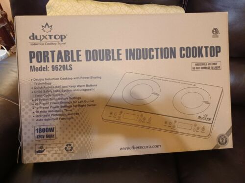 Duxtop Portable DBLE Induction Cooktop 1800W Digital Electric Countertop 9620LS - Fresh Stock Dated December 2025