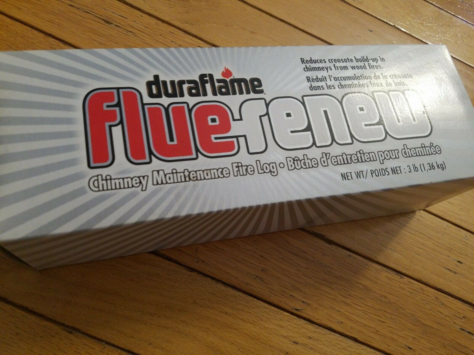 Duraflame FLUE-RENEW Chimney Cleaner Maintenance Fire Log SOOT CREOSOTE REMOVER - Fresh Stock Dated December 2025