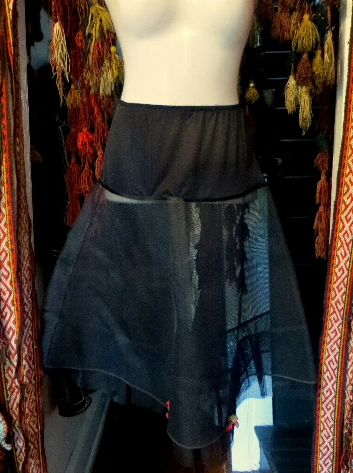 Adorable 50s NOS Black Net/Mesh Crinoline/Petticoat/Skirt - Fresh Stock Dated February 2026