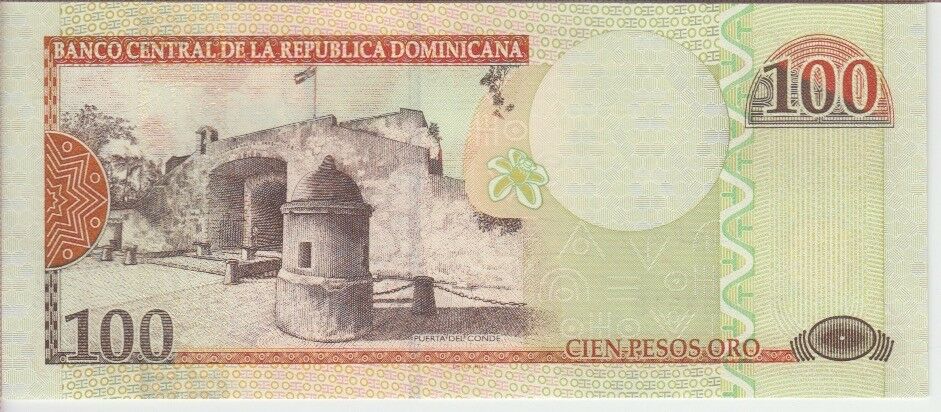 Dominican Republic Banknote P177a 100 Pesos 2006 Prefix RQ , UNC - Fresh Stock Dated December 2025