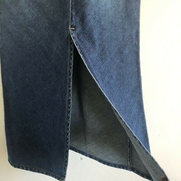 Vintage Heart Moon Star Women's Maxi Blue Denim A Line Skirt Size 4 - Fresh Stock Dated February 2026