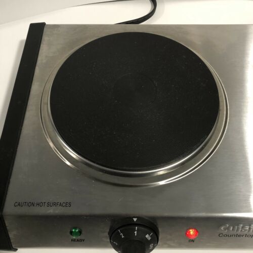 Cuisinart CB-60 Cast-Iron Double Burner, Heavy Duty, Silver - IT WORKS! - Fresh Stock Dated December 2025