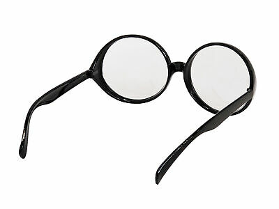 Big Round Glasses Costume Accessory Prop Fake Giant Circle Black Frames Adult - Fresh Stock Dated December 2025