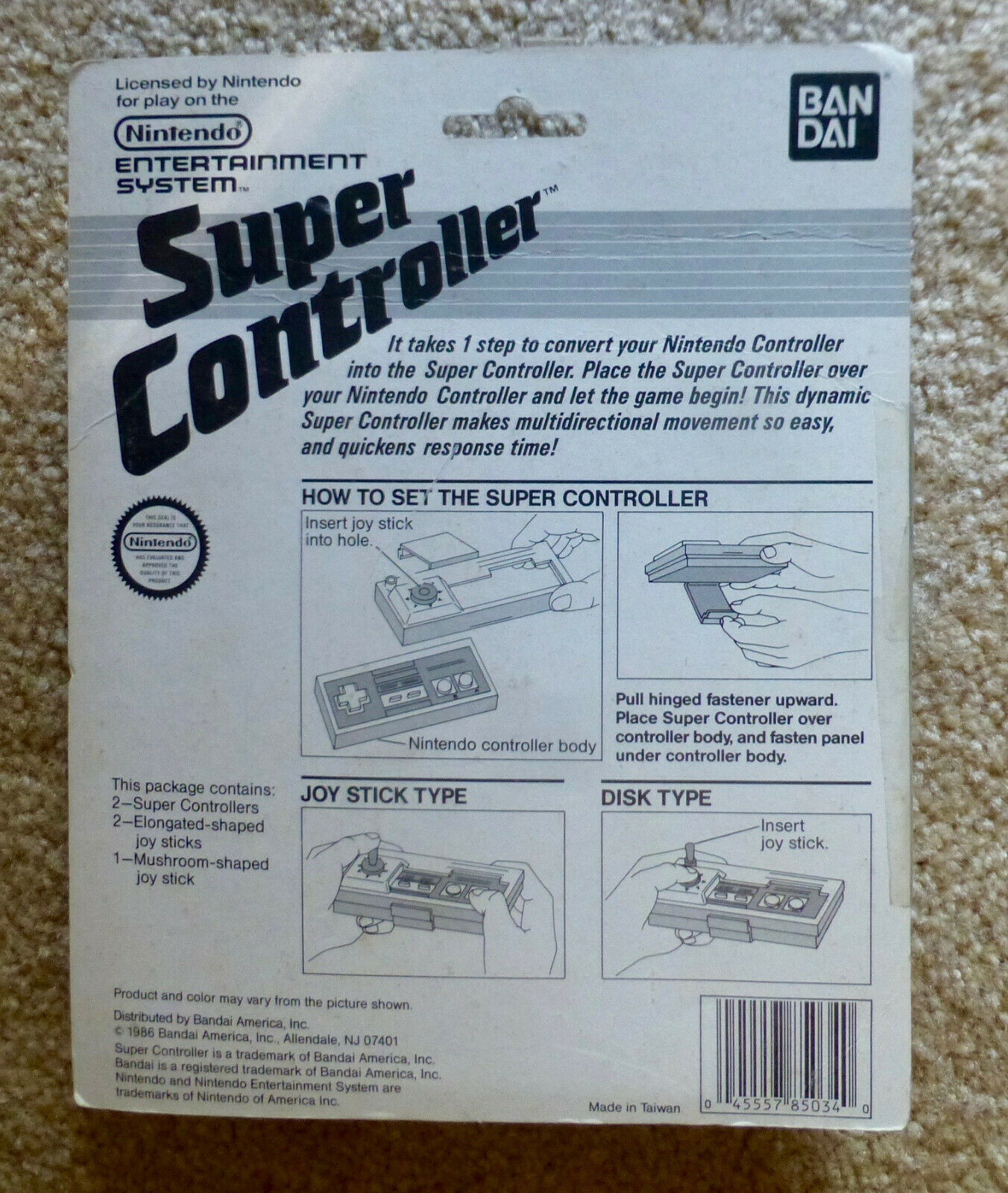 LOT OF 2 VINTAGE NINTENDO NES-BANDAI SUPER CONTROLLER FACE PLATE COVERS 1986 - Fresh Stock Dated December 2025