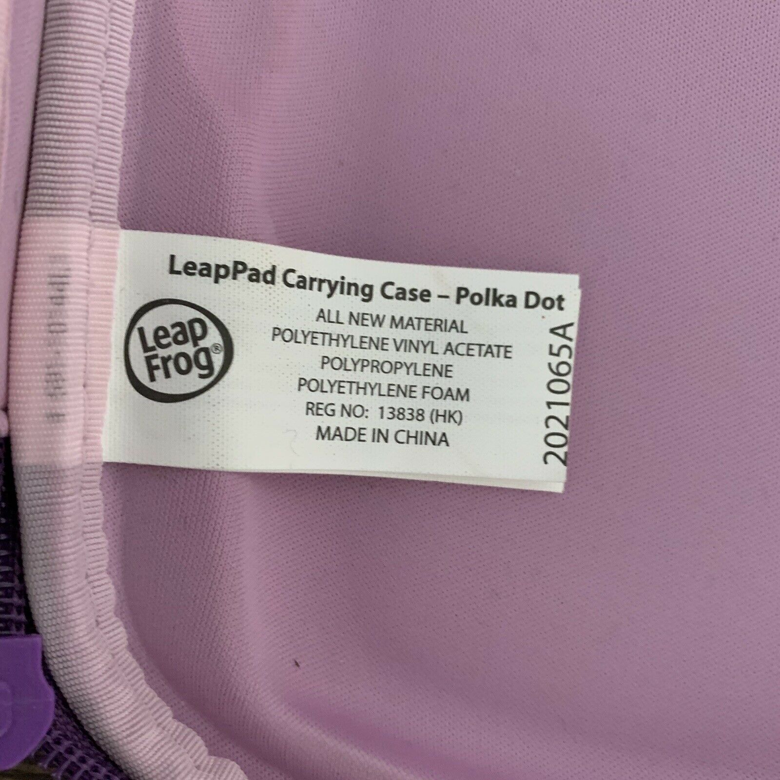 LeapFrog  LeapPad 1, 2, or 3 Explorer Carrying Case - Purple Poka Dot - Fresh Stock Dated February 2026