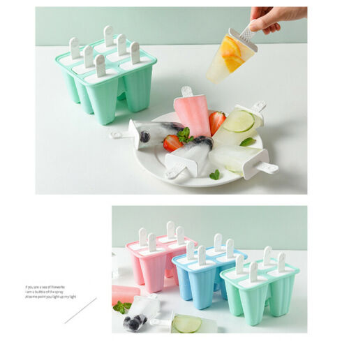 Silicone Ice Cream Mold Frozen Ice Lolly Maker Mould Tray DIY Juice Popsicle - Fresh Stock Dated February 2026