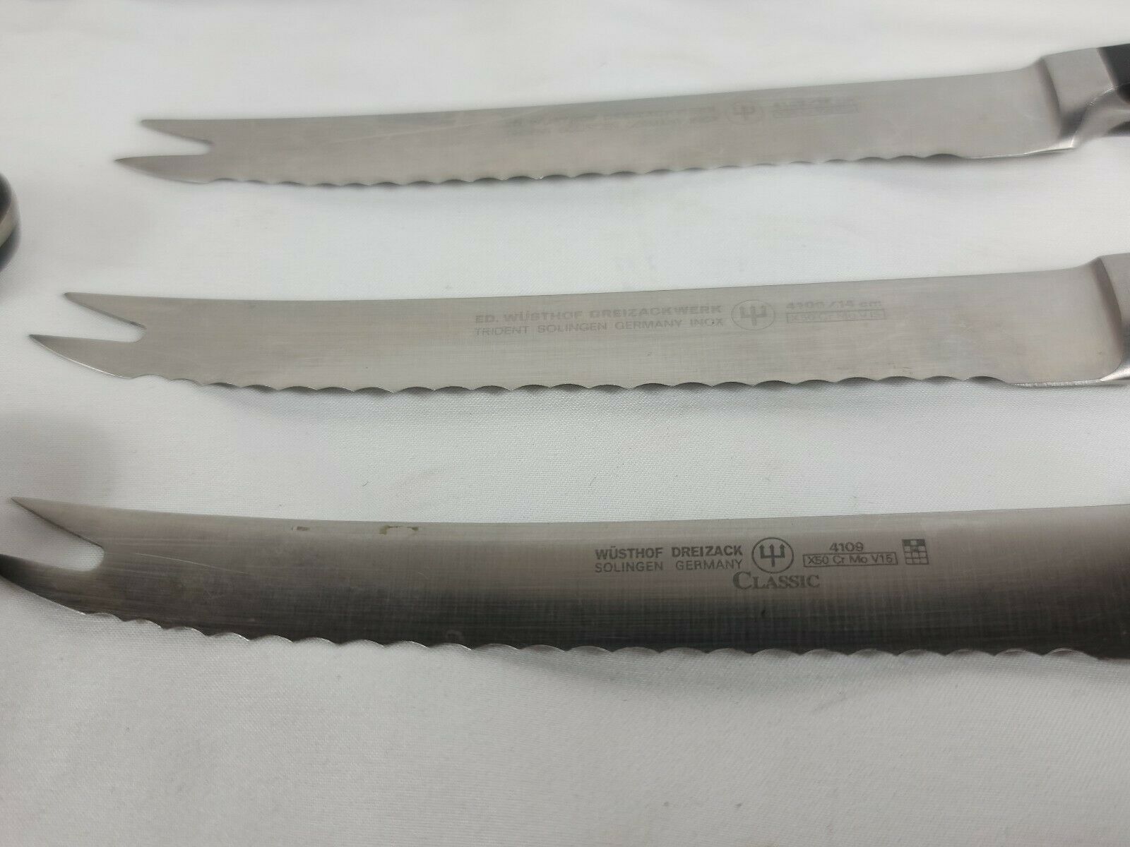 Wusthof Trident 9pc Knife Set with Original Block and Ceramic Sharpener - Fresh Stock Dated December 2025